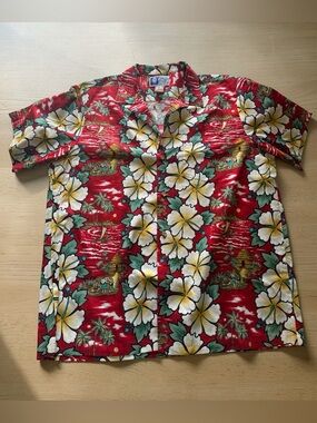 Men's Hawaiian Shirt Made in Hawaii EUC